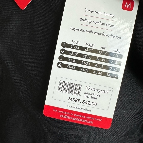 Skinny Girl Shaper 2-Set Cami Removable Pads - Picture 7 of 9